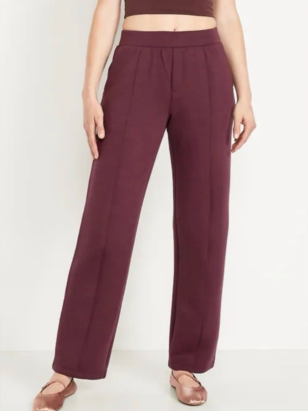 old navy active dynamic fleece plum pants